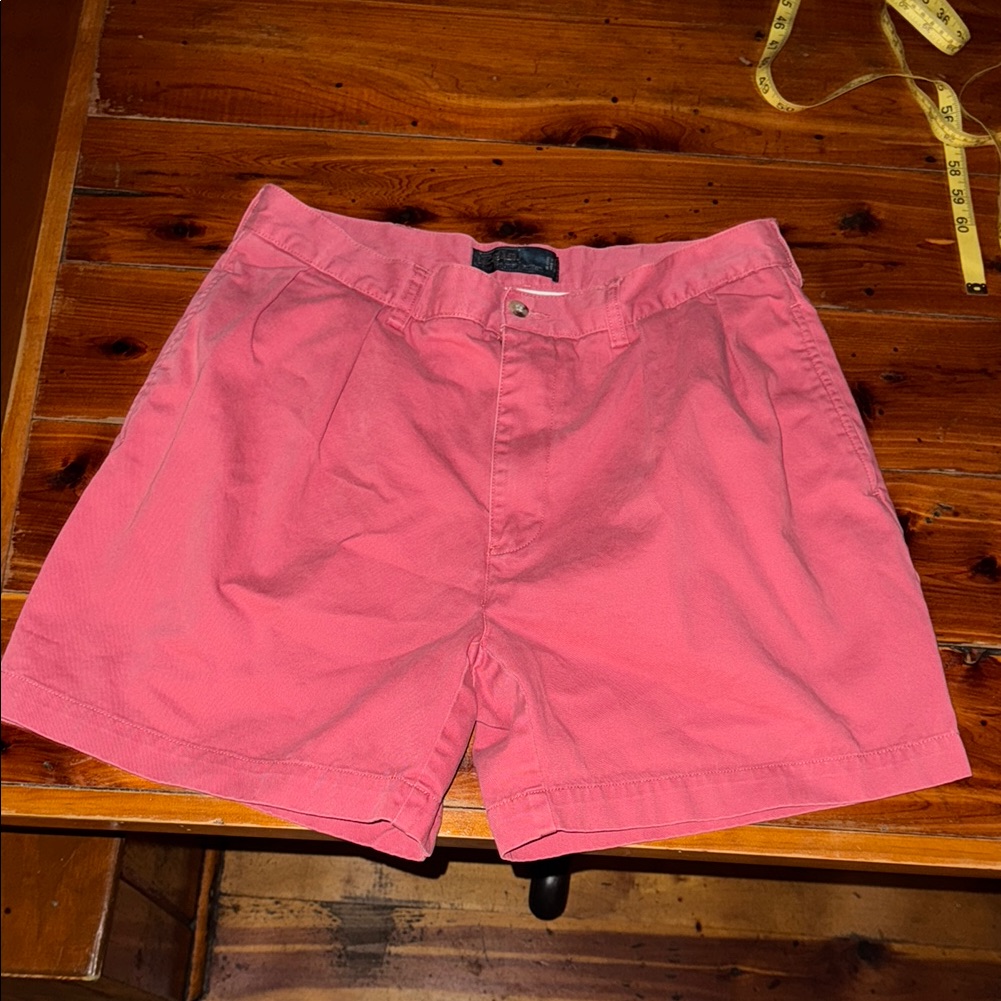 Ralph Lauren Coral Pink Flat Front Shorts Y2k Preppy